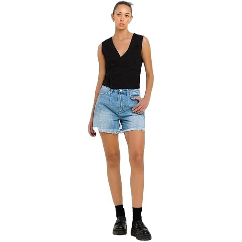 Vervet by Flying Monkey Super High Rise Pleated Shorts - V2897 - Size Medium - Picture 3 of 6